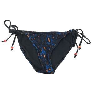 Sinful by Affliction Swimsuit Bikini Bottom Black Blue Orange Lace Size Medium